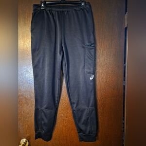 Men's Asics Black Polyester Joggers